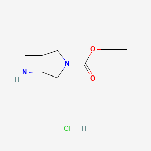 molecular formula C10H19ClN2O2 B2892844 Tert-butyl 3,6-diazabicyclo[3.2.0]heptane-3-carboxylate;hydrochloride CAS No. 2306274-96-2