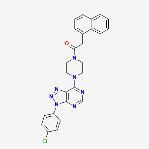 1-(4-(3-(4-chlorophenyl)-3H-[1,2,3]triazolo[4,5-d]pyrimidin-7-yl)piperazin-1-yl)-2-(naphthalen-1-yl)ethanone