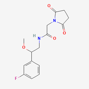 2-(2,5-dioxopyrrolidin-1-yl)-N-(2-(3-fluorophenyl)-2-methoxyethyl)acetamide
