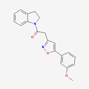 1-(Indolin-1-yl)-2-(5-(3-methoxyphenyl)isoxazol-3-yl)ethanone