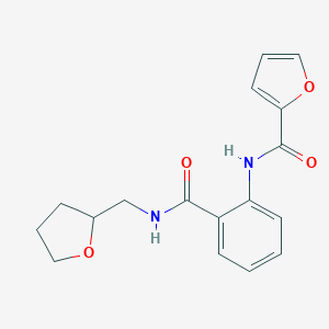 molecular formula C17H18N2O4 B289286 N-(2-{[(tetrahydro-2-furanylmethyl)amino]carbonyl}phenyl)-2-furamide 