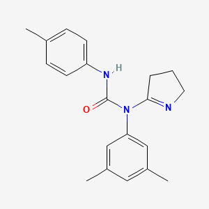 molecular formula C20H23N3O B2892880 1-(3,4-dihydro-2H-pyrrol-5-yl)-1-(3,5-dimethylphenyl)-3-(p-tolyl)urea CAS No. 905797-65-1