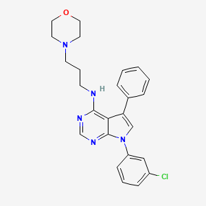 7-(3-chlorophenyl)-N-[3-(morpholin-4-yl)propyl]-5-phenyl-7H-pyrrolo[2,3-d]pyrimidin-4-amine