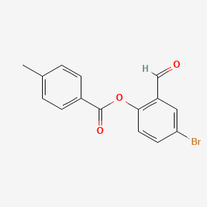 molecular formula C15H11BrO3 B2892884 4-Bromo-2-formylphenyl 4-methylbenzoate CAS No. 431937-89-2
