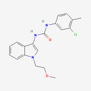 molecular formula C19H20ClN3O2 B2892896 1-(3-chloro-4-methylphenyl)-3-(1-(2-methoxyethyl)-1H-indol-3-yl)urea CAS No. 922874-85-9