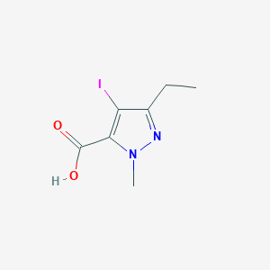 molecular formula C7H9IN2O2 B2892897 3-ethyl-4-iodo-1-methyl-1H-pyrazole-5-carboxylic acid CAS No. 1523030-60-5