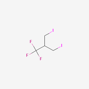 molecular formula C4H5F3I2 B2892901 3-Iodo-2-(iodomethyl)-1,1,1-trifluoropropane CAS No. 1429056-17-6