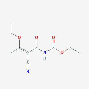 molecular formula C10H14N2O4 B2892902 ethyl N-[(2Z)-2-cyano-2-(1-ethoxyethylidene)acetyl]carbamate CAS No. 925982-34-9