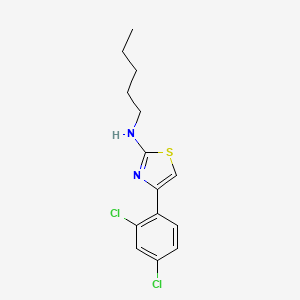 molecular formula C14H16Cl2N2S B2892906 4-(2,4-dichlorophenyl)-N-pentyl-1,3-thiazol-2-amine CAS No. 852388-93-3