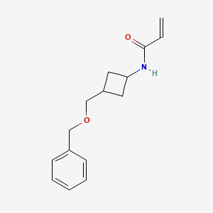 molecular formula C15H19NO2 B2892909 N-[3-(Phenylmethoxymethyl)cyclobutyl]prop-2-enamide CAS No. 2411217-17-7