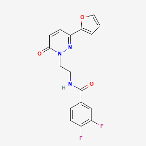 molecular formula C17H13F2N3O3 B2892926 3,4-difluoro-N-(2-(3-(furan-2-yl)-6-oxopyridazin-1(6H)-yl)ethyl)benzamide CAS No. 946211-73-0