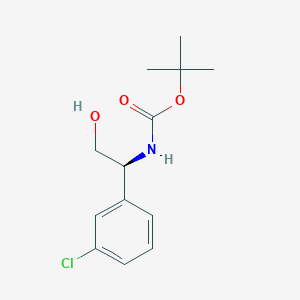 molecular formula C13H18ClNO3 B2892927 (S)-叔丁基 (1-(3-氯苯基)-2-羟乙基)氨基甲酸酯 CAS No. 1379546-46-9