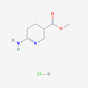 molecular formula C7H13ClN2O2 B2892930 Methyl 6-amino-2,3,4,5-tetrahydropyridine-3-carboxylate hydrochloride CAS No. 146422-38-0