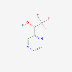 molecular formula C6H5F3N2O B2892939 2,2,2-Trifluoro-1-(pyrazin-2-yl)ethanol CAS No. 1341518-87-3