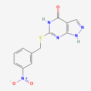 6-((3-nitrobenzyl)thio)-1H-pyrazolo[3,4-d]pyrimidin-4(5H)-one