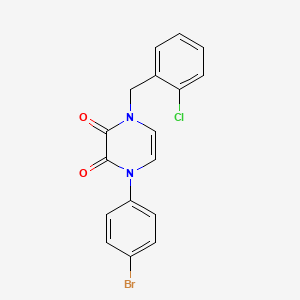 1-(4-Bromophenyl)-4-[(2-chlorophenyl)methyl]pyrazine-2,3-dione