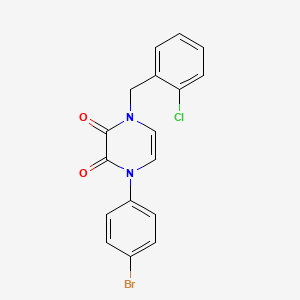 molecular formula C17H12BrClN2O2 B2892946 1-(4-bromophenyl)-4-[(2-chlorophenyl)methyl]-1,2,3,4-tetrahydropyrazine-2,3-dione CAS No. 898453-97-9