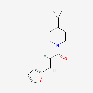 molecular formula C15H17NO2 B2892952 (E)-1-(4-cyclopropylidenepiperidin-1-yl)-3-(furan-2-yl)prop-2-en-1-one CAS No. 2097940-62-8