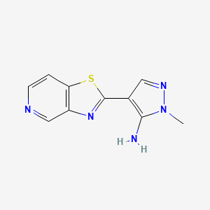 molecular formula C10H9N5S B2892959 2-Methyl-4-([1,3]thiazolo[4,5-c]pyridin-2-yl)pyrazol-3-amine CAS No. 1485500-95-5