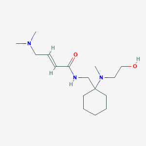 molecular formula C16H31N3O2 B2892976 (E)-4-(Dimethylamino)-N-[[1-[2-hydroxyethyl(methyl)amino]cyclohexyl]methyl]but-2-enamide CAS No. 2411327-09-6