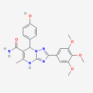 7-(4-Hydroxyphenyl)-5-methyl-2-(3,4,5-trimethoxyphenyl)-4,7-dihydro-[1,2,4]triazolo[1,5-a]pyrimidine-6-carboxamide