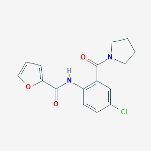 N-[4-chloro-2-(1-pyrrolidinylcarbonyl)phenyl]-2-furamide