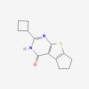 molecular formula C13H14N2OS B2892995 10-Cyclobutyl-7-thia-9,11-diazatricyclo[6.4.0.02,6]dodeca-1(8),2(6),9-trien-12-one CAS No. 2172194-17-9