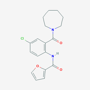 molecular formula C18H19ClN2O3 B289300 N-[2-(1-azepanylcarbonyl)-4-chlorophenyl]-2-furamide 