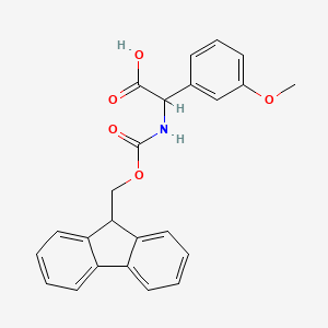 molecular formula C24H21NO5 B2893005 (R)-[(9H-Fluoren-9-ylmethoxycarbonylamino)]-(3-methoxy-phenyl)-acetic acid CAS No. 1262638-48-1