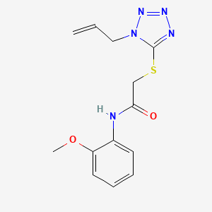 molecular formula C13H15N5O2S B2893007 2-((1-allyl-1H-tetrazol-5-yl)thio)-N-(2-methoxyphenyl)acetamide CAS No. 904810-26-0