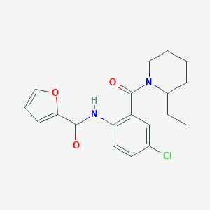 N-[4-chloro-2-(2-ethylpiperidine-1-carbonyl)phenyl]furan-2-carboxamide