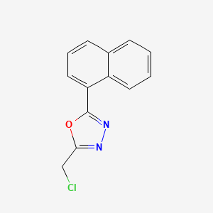 molecular formula C13H9ClN2O B2893010 2-(Chloromethyl)-5-(naphthalen-1-yl)-1,3,4-oxadiazole CAS No. 300665-47-8
