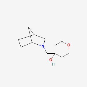 molecular formula C12H21NO2 B2893011 4-(2-Azabicyclo[2.2.1]heptan-2-ylmethyl)oxan-4-ol CAS No. 2380142-49-2