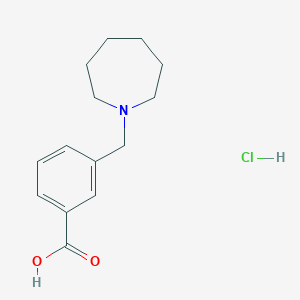 molecular formula C14H20ClNO2 B2893017 3-(Azepan-1-ylmethyl)benzoic acid hydrochloride CAS No. 2368870-42-0