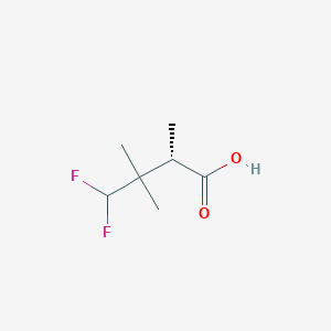 molecular formula C7H12F2O2 B2893019 (2S)-4,4-Difluoro-2,3,3-trimethylbutanoic acid CAS No. 2248175-90-6