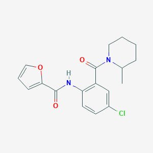 N-{4-chloro-2-[(2-methyl-1-piperidinyl)carbonyl]phenyl}-2-furamide