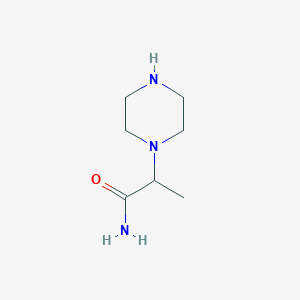 molecular formula C7H15N3O B2893020 2-Piperazin-1-ylpropanamide CAS No. 1039815-31-0