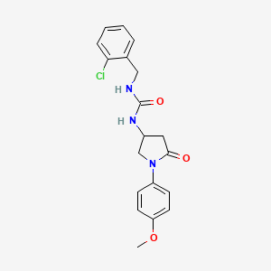 molecular formula C19H20ClN3O3 B2893027 1-(2-氯苄基)-3-(1-(4-甲氧基苯基)-5-氧代吡咯烷-3-基)脲 CAS No. 891099-27-7