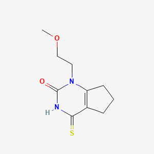 molecular formula C10H14N2O2S B2893030 1-(2-甲氧基乙基)-4-硫代-3,4,6,7-四氢-1H-环戊并[d]嘧啶-2(5H)-酮 CAS No. 920410-84-0