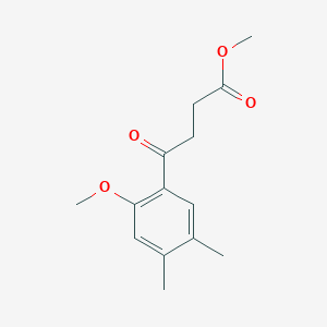 molecular formula C14H18O4 B2893040 Methyl 4-(2-methoxy-4,5-dimethylphenyl)-4-oxobutanoate CAS No. 1089324-91-3