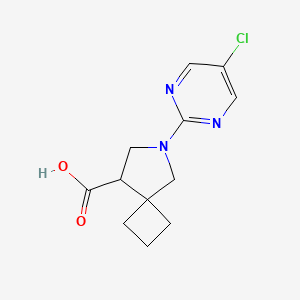 molecular formula C12H14ClN3O2 B2893042 6-(5-氯嘧啶-2-基)-6-氮杂螺[3.4]辛烷-8-羧酸 CAS No. 2034520-17-5