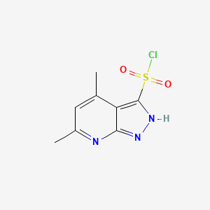4,6-dimethyl-1H-pyrazolo[3,4-b]pyridine-3-sulfonyl chloride