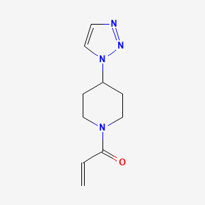 molecular formula C10H14N4O B2893047 1-[4-(Triazol-1-yl)piperidin-1-yl]prop-2-en-1-one CAS No. 2189894-76-4