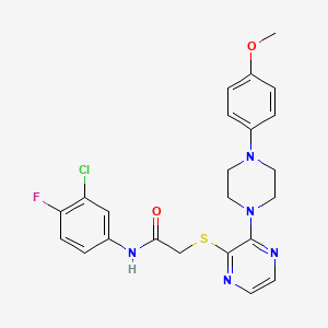 N-(3-chloro-4-fluorophenyl)-2-({3-[4-(4-methoxyphenyl)piperazin-1-yl]pyrazin-2-yl}sulfanyl)acetamide