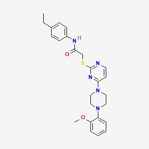 N-(1,3-benzodioxol-5-ylmethyl)-4-(2-piperidin-1-ylpyrimidin-5-yl)benzamide