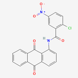 molecular formula C21H11ClN2O5 B2893051 2-chloro-N-(9,10-dioxo-9,10-dihydroanthracen-1-yl)-5-nitrobenzamide CAS No. 314053-39-9