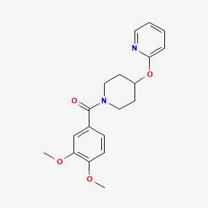 molecular formula C19H22N2O4 B2893052 (3,4-Dimethoxyphenyl)(4-(pyridin-2-yloxy)piperidin-1-yl)methanone CAS No. 1428378-20-4