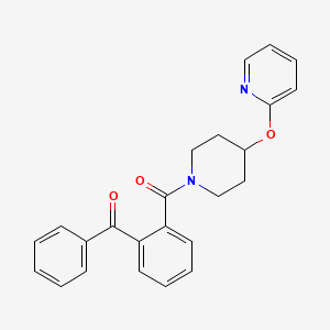 molecular formula C24H22N2O3 B2893054 (2-Benzoylphenyl)(4-(pyridin-2-yloxy)piperidin-1-yl)methanone CAS No. 1448127-85-2
