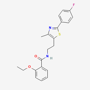 molecular formula C21H21FN2O2S B2893057 2-ethoxy-N-{2-[2-(4-fluorophenyl)-4-methyl-1,3-thiazol-5-yl]ethyl}benzamide CAS No. 894002-69-8