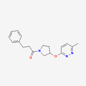 1-(3-((6-Methylpyridazin-3-yl)oxy)pyrrolidin-1-yl)-3-phenylpropan-1-one